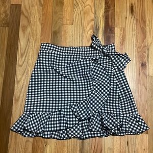 Gingham wrap skirt